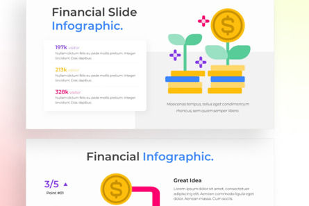 Financial PowerPoint - Infographic Template, スライド 4, 13654, ビジネス — PoweredTemplate.com