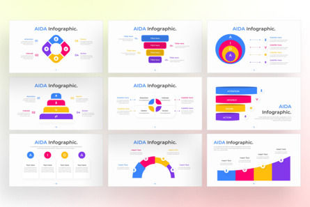 AIDA PowerPoint - Infographic Template, Deslizar 3, 13661, Negócios — PoweredTemplate.com