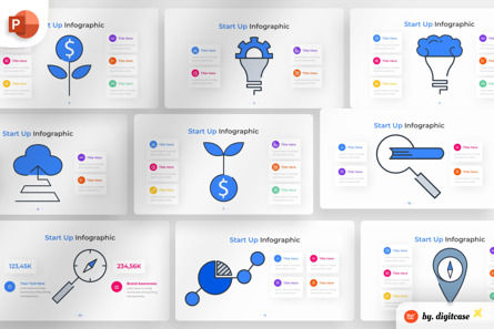 Start-Up PowerPoint - Infographic Template, Modello PowerPoint, 13670, Lavoro — PoweredTemplate.com