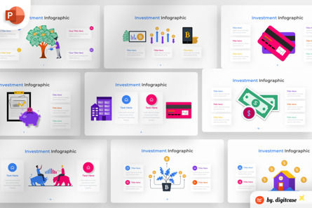 Investment PowerPoint - Infographic Template, Modelo do PowerPoint, 13671, Negócios — PoweredTemplate.com