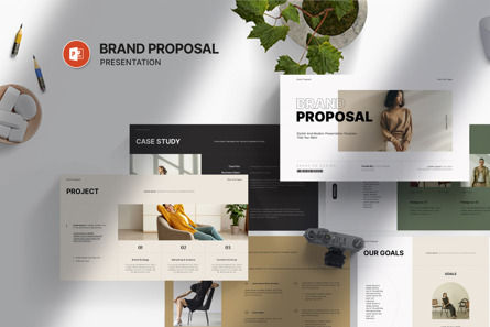 Brand Proposal Powerpoint Presentation, Templat PowerPoint, 13672, Bisnis — PoweredTemplate.com