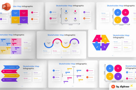 Stakeholder Map PowerPoint - Infographic Template, PowerPoint-Vorlage, 13674, Business — PoweredTemplate.com