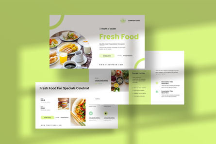 Fresh Food Google Slide Template, Deslizar 2, 13676, Food & Beverage — PoweredTemplate.com