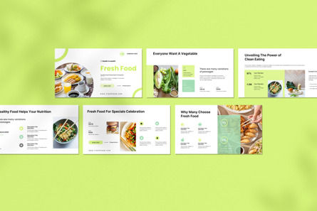 Fresh Food Google Slide Template, Deslizar 5, 13676, Food & Beverage — PoweredTemplate.com