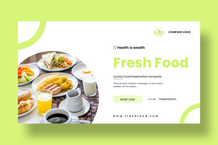 Fresh Food Google Slide Template, Deslizar 7, 13676, Food & Beverage — PoweredTemplate.com