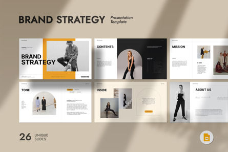 Brand Strategy Template, Tema do Google Slides, 13677, Negócios — PoweredTemplate.com