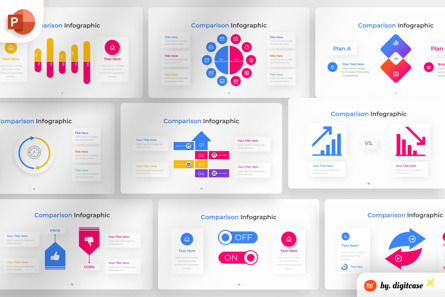 Comparison PowerPoint - Infographic Template, Modelo do PowerPoint, 13681, Negócios — PoweredTemplate.com
