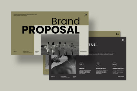 Brand Proposal Presentation Template, Slide 2, 13683, Lavoro — PoweredTemplate.com