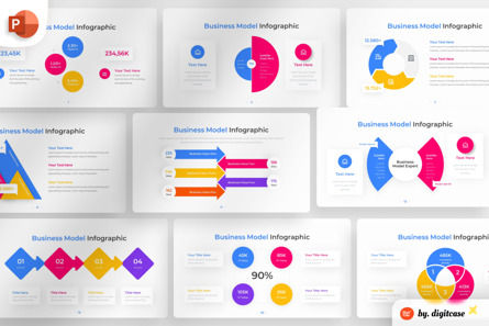 Business Model PowerPoint - Infographic Template, PowerPoint-sjabloon, 13685, Bedrijf — PoweredTemplate.com