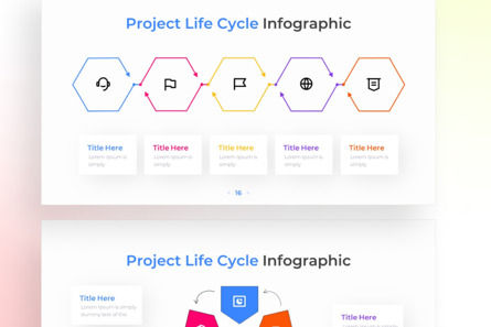 Project Life Cycle PowerPoint - Infographic Template, Dia 4, 13691, Bedrijf — PoweredTemplate.com