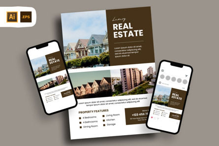 Luxury Real Estate - Flyer Template | Flyer | digitcase | 134981 ...