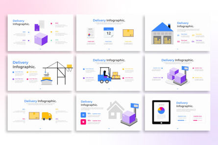 Delivery PowerPoint - Infographic Template, 슬라이드 3, 13698, 비즈니스 — PoweredTemplate.com