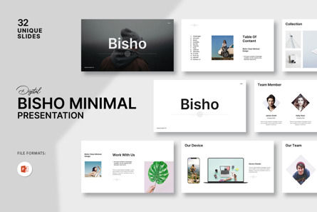 Bisho Minimal PowerPoint Presentation, 13699, Business — PoweredTemplate.com