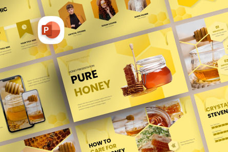Honey Presentation - PowerPoint Template, PowerPoint模板, 13700, 商业 — PoweredTemplate.com