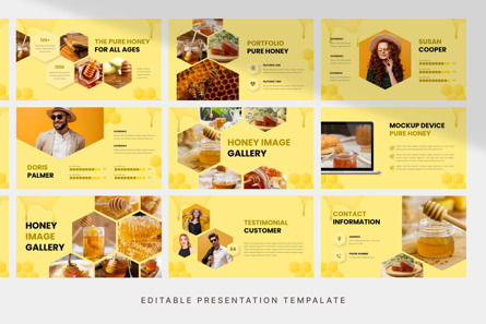 Honey Presentation - PowerPoint Template, Deslizar 4, 13700, Negócios — PoweredTemplate.com