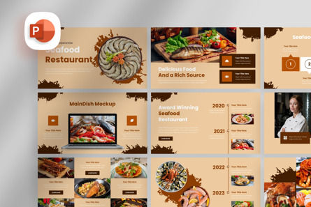 Seafood Restaurant - PowerPoint Template, PowerPoint-Vorlage, 13701, Business — PoweredTemplate.com