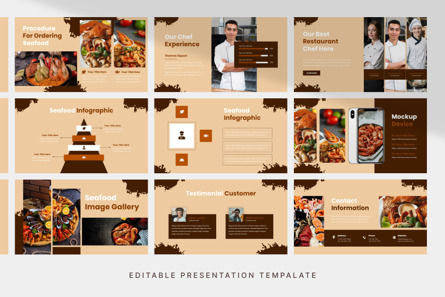 Seafood Restaurant - PowerPoint Template, Folie 4, 13701, Business — PoweredTemplate.com