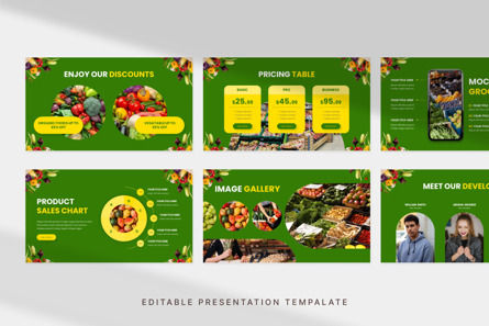 Decorative Grocery Shop - PowerPoint Template, Slide 2, 13702, Business — PoweredTemplate.com