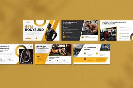 GYM Body Build Presentation Template, Slide 4, 13704, Business — PoweredTemplate.com