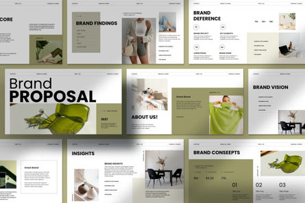 Brand Proposal Presentation Template, PowerPoint Template, 13705, Business — PoweredTemplate.com