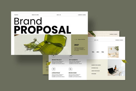 Brand Proposal Presentation Template, Slide 2, 13705, Business — PoweredTemplate.com