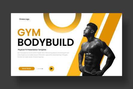 GYM Body Build Google Slide Template, Slide 6, 13706, Business — PoweredTemplate.com