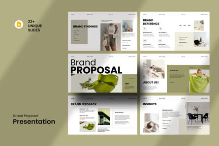 Brand Proposal Google Slide Template, Googleスライドのテーマ, 13707, ビジネス — PoweredTemplate.com