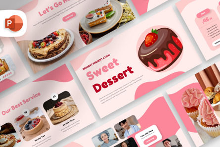 Sweet Dessert - PowerPoint Template, 파워 포인트 템플릿, 13710, 비즈니스 — PoweredTemplate.com