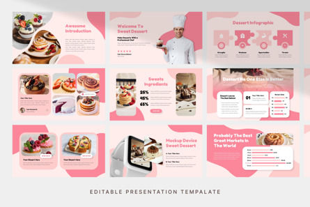 Sweet Dessert - PowerPoint Template, Slide 3, 13710, Lavoro — PoweredTemplate.com