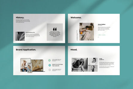 Brand Guidelines PowerPoint Template, Diapositiva 4, 13715, Negocios — PoweredTemplate.com
