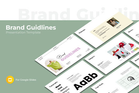 Brand Guidelines Google Slides Template, Google Presentaties-thema, 13717, Bedrijf — PoweredTemplate.com