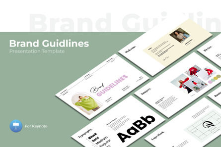 Brand Guidelines Keynote Template, Keynote Template, 13720, Business — PoweredTemplate.com