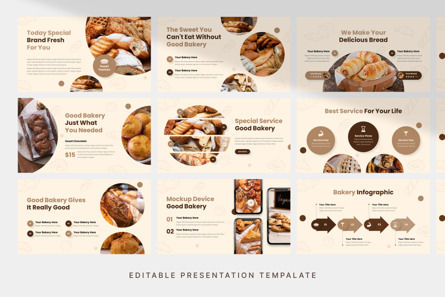 Bakery Shop - PowerPoint Template, 幻灯片 3, 13723, 商业 — PoweredTemplate.com