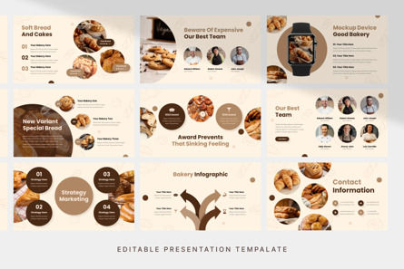 Bakery Shop - PowerPoint Template, スライド 4, 13723, ビジネス — PoweredTemplate.com