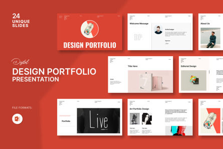 Design Portfolio PowerPoint Presentation, 13724, Business — PoweredTemplate.com