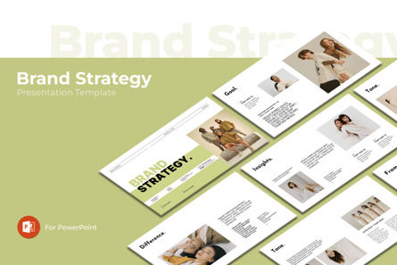 Brand Strategy PowerPoint Template, PowerPoint Template, 13740, Business — PoweredTemplate.com