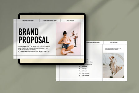 Brand Proposal PowerPoint Template, スライド 2, 13750, ビジネス — PoweredTemplate.com
