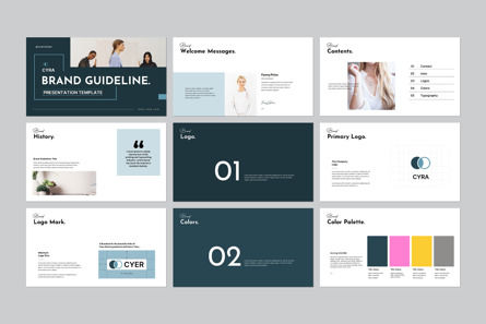 Brand Guidelines PowerPoint Template, Diapositive 5, 13753, Business — PoweredTemplate.com