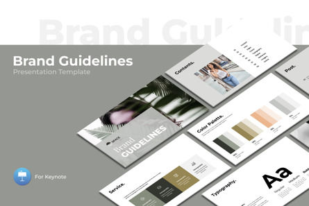 Brand Guidelines Keynote Template, Modele Keynote, 13757, Business — PoweredTemplate.com