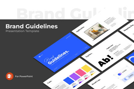 Brand Guidelines PowerPoint Template, PowerPoint Template, 13758, Business — PoweredTemplate.com