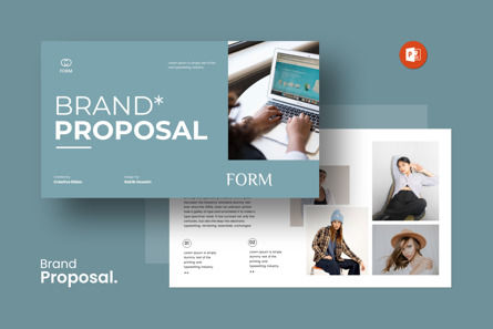 Brand Proposal PowerPoint Template, Plantilla de PowerPoint, 13764, Negocios — PoweredTemplate.com
