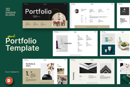 Portfolio Presentation Template, Modele PowerPoint, 13765, Business — PoweredTemplate.com