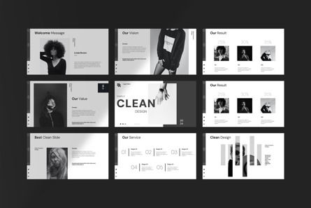 Simple Clean Presentation Template, Deslizar 7, 13771, Negócios — PoweredTemplate.com