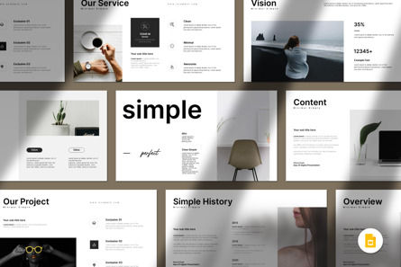 Simple Presentation Template, Tema do Google Slides, 13772, Negócios — PoweredTemplate.com