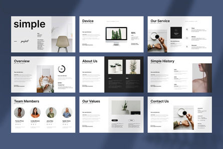 Simple Presentation Template, Diapositive 7, 13773, Business — PoweredTemplate.com