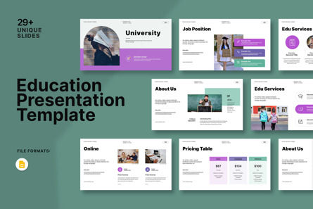 Education Presentation Template, Tema Google Slides, 13774, Education & Training — PoweredTemplate.com