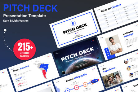 Pitch Deck Business Presentation, PowerPoint Template, 13777, Business — PoweredTemplate.com