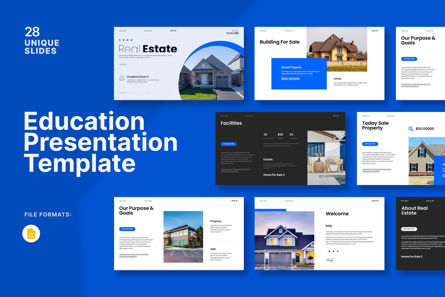 Real Estate Googleslide Presentation, Tema Google Slides, 13782, Real Estate — PoweredTemplate.com