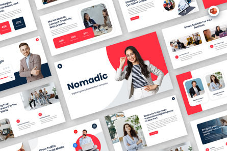 Nomadic - Digital Agency PowerPoint Template, PowerPoint-Vorlage, 13791, Business — PoweredTemplate.com