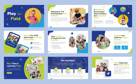 PlayField - Kid's Academy PreSchool PowerPoint, 슬라이드 2, 13793, Education & Training — PoweredTemplate.com